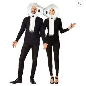 Rasta Ear Bud Couples Halloween Costume NEW White One Size